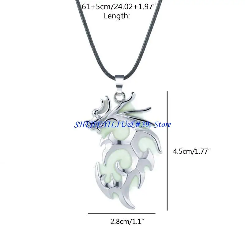 e21f luminous mens animal dragon collier pendeur dans le cadeau d'halloween bijoux e21f luminous mens animal dragon collier pendeur dans le cadeau d'halloween bijoux