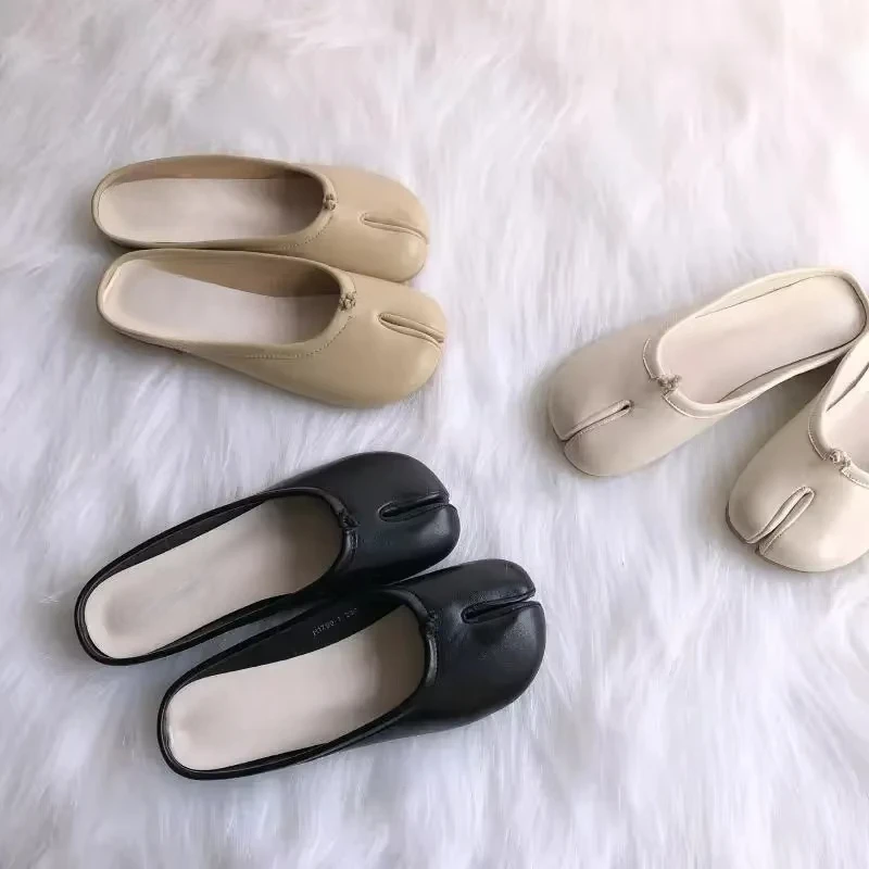 tabi ninja chaussures femme microfibre cuir chaussures plates confortables bout fendu pantoufles mocassins à fond souple bref dames trotter mocassins 2023 tabi ninja chaussures femme microfibre cuir chaussures plates confortables bout fendu pantoufles mocassins à fond souple bref dames trotter mocassins 2023