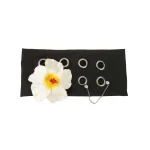 Hibiscus papillon orchidée tricoté bandeau Y2K Hip-hop fleur élastique bandeau large côté creux strass chaîne foulard Hibiscus papillon orchidée tricoté bandeau Y2K Hip-hop fleur élastique bandeau large côté creux strass chaîne foulard