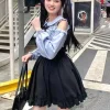 chemisiers japonais pour femmes 2025 camisas de mujer style lolita à manches longues épaules dénudées chemises mode volants doux blouse hauts