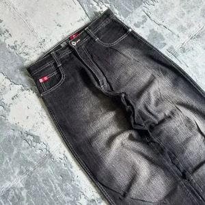 Jean Baggy gothique Vintage pour femmes, couleur unie, délavé, noir, Y2K, Harajuku, Hip Hop, Pop Rock, pantalon décontracté à jambes larges, nouvelle collection