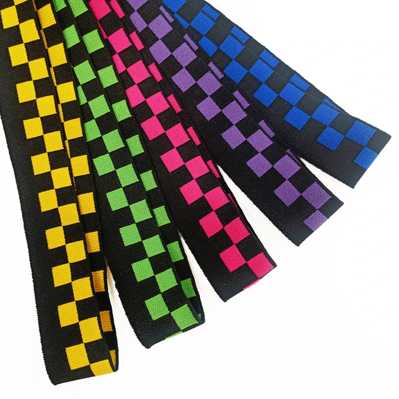 JIETAI-Tissu côtelé jacquard carré coloré, accessoires en tissu tricoté pour le bricolage, tissu imitation nylon, quilting, mode d’été JIETAI-Tissu côtelé jacquard carré coloré, accessoires en tissu tricoté pour le bricolage, tissu imitation nylon, quilting, mode d’été