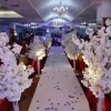 grand arbre en faux fleur pour décor de mariage, ensemble de 10 centres de table de colonne d'allée