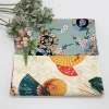 mouchoir japonais furoshiki double face imprimé floral, tissu d'emballage cadeau bento, couverture carrée anti poussière, nappe, 70x1 0/90x90cm