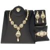ensembles de bijoux arabes maroc collier ras du cou dangler boucle d'oreille bracelet bague couleur or ethnique femmes charme bijoux