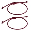 lot de 2 bracelets bouddhistes tibétains pour femmes et hommes, corde tressée à la main, pour la protection, prière familiale