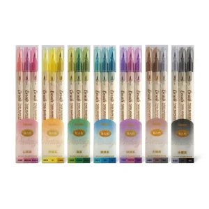 Ensemble de stylos pinceaux de calligraphie de couleur rétro, 3 pièces, artisanat de Scrapbooking, pointe souple, doublure Fine double face, marqueurs de dessin de lettrage artistique Ensemble de stylos pinceaux de calligraphie de couleur rétro, 3 pièces, artisanat de Scrapbooking, pointe souple, doublure Fine double face, marqueurs de dessin de lettrage artistique