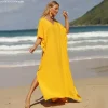 robe longue de plage, paréos, caftan, maxi, surdimensionnée, cover up pour les maillots de bain, tunique, vêtements de plage, 2023