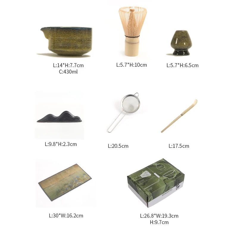 ensemble matcha japonais, fouet en bambou sûr, cuillère à café, service à thé, magasin de boissons d'intérieur, outils de fabrication de thé, accessoires, 4/6/7 pièces ensemble matcha japonais, fouet en bambou sûr, cuillère à café, service à thé, magasin de boissons d'intérieur, outils de fabrication de thé, accessoires, 4/6/7 pièces