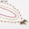 collier pendentif zèbre en émail personnalisé, 1 pièce, bijoux tendance vintage en métal, boucles d'oreilles zèbre pour femmes