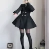manteau lolita japonais en fausse fourrure pour femme, décontracté, manches longues, élégant, douce fille, harajuku y2k, vêtements d'automne et d'hiver