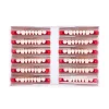 dents dentaires fuchsia, modèle a1/a2/a3 de taille maximale standard, modèle supérieur et inférieur pour remplacement, bricolage halloween
