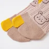 5 paires de chaussettes tabi à deux orteils pour enfants, chaussettes mignonnes en coton pur à mailles fines avec tête d'ours et d'animal de dessin animé pour bébés garçons et filles de 3 à 6 à 12 ans