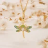 Collier libellule en diamant émail exquis, 1 pièce, Design, accessoires de décoration de pull mignon, bijoux cadeau de fête de noël Collier libellule en diamant émail exquis, 1 pièce, Design, accessoires de décoration de pull mignon, bijoux cadeau de fête de noël