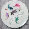 moule résine époxy carpe silicone moule noël fait à la main bricolage tridimensionnel animal petit poisson bonne chance koi gâteau moules