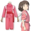 costume de cosplay anime pour enfants et adultes, kimono rose takino chihiro show kamikakushi, costumes de fête d'halloween pour femmes et filles