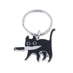 Porte-clés chat de dessin animé mignon, pendentif couteau chaton noir pour clés, sac, bijoux, vente en gros, cadeau porte-clés Animal Porte-clés chat de dessin animé mignon, pendentif couteau chaton noir pour clés, sac, bijoux, vente en gros, cadeau porte-clés Animal
