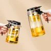 théière en verre résistante à la chaleur, bouilloire à thé aux fleurs avec passoire, infuseur, service à thé kung fu, pot puer oolong avec poignée pour usage domestique