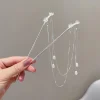 Épingles à cheveux de style chinois pour cheongsam, double fleur, pompon, perles, bâtons, porte chignon, bijoux, éventail, accessoires
