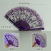 Éclat créatif pliant ventilateur led portable led lumineux danse lumière ventilateur festivals à la main led ventilateur lumineux noël