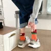 chaussettes de couleur contrastée à la mode et polyvalentes pour femmes, chaussettes montantes à empiler, version coréenne de chaussettes en coton printemps/été