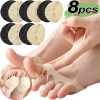 coussinets d'avant pied à cinq orteils pour femmes, demi semelles à talons hauts, soins de la douleur au pied, absorbe les chocs, chaussettes, coussinet d'orteils de massage, 8 pièces