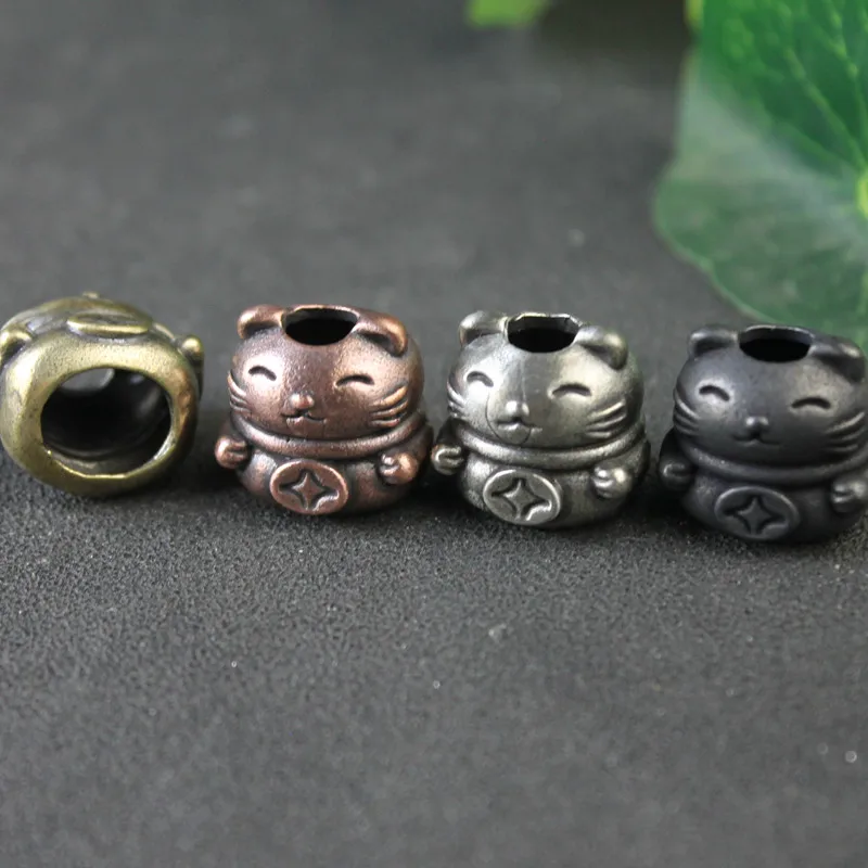 couteau en laiton pour mascotte de chat porte bonheur, perles edc pour l'extérieur, accessoires paracorde, lanière tissée, pendentifs, bijoux, corde de parapluie couteau en laiton pour mascotte de chat porte bonheur, perles edc pour l'extérieur, accessoires paracorde, lanière tissée, pendentifs, bijoux, corde de parapluie