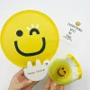 ventilateur pliant portable d'été, visage souriant mignon pour femmes, design portatif en plastique à la mode tournesol