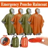 poncho de pluie d'urgence, couverture thermique, résistant aux intempéries, équipement de camping de survie en plein air, gadgets de survie