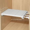 séparateur extensible blanc, panneau de couches rétractables sans poinçon pour le rangement de garde robe, étagère de cuisine et de salle de bains, diviseurs de dortoir