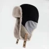 Chapeaux en coton pour hommes et femmes, chaud et épais, coupe-vent, Protection des oreilles, en peluche, bombardier, casquettes noires, confortables, assorties avec tout, hiver Chapeaux en coton pour hommes et femmes, chaud et épais, coupe-vent, Protection des oreilles, en peluche, bombardier, casquettes noires, confortables, assorties avec tout, hiver