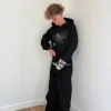 harajuku forever hoodies tracksuit men oversized sweatshirt y2k tops polyester clothes goth couples streetwear men clothing