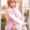 costume de cosplay sakura miko vtuber, manteau ample, haut et jupes, ensemble complet, tenues d'halloween, vêtements anime sur mesure
