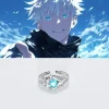Jujutsu Kaimmense Satoru Gojo Eyes pour la modélisation des anneaux, bague Anime, bague alimentaire originale faite à la main, accessoires, taille 2 Yuan Jujutsu Kaimmense Satoru Gojo Eyes pour la modélisation des anneaux, bague Anime, bague alimentaire originale faite à la main, accessoires, taille 2 Yuan