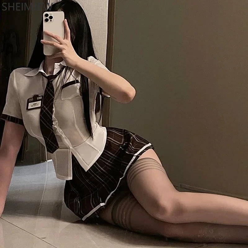 uniforme japonais jk, costume de cosplay pour étudiante, mignon, chemise à manches courtes, haut, jupe plissée, costume de tentation uniforme japonais jk, costume de cosplay pour étudiante, mignon, chemise à manches courtes, haut, jupe plissée, costume de tentation