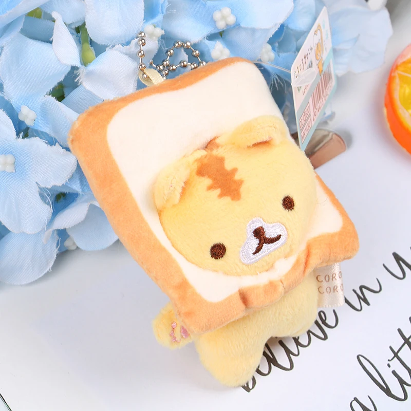porte clés japonais populaire, mignon, pain jaune, chat, toast, pendentif en peluche, 1 pièce porte clés japonais populaire, mignon, pain jaune, chat, toast, pendentif en peluche, 1 pièce
