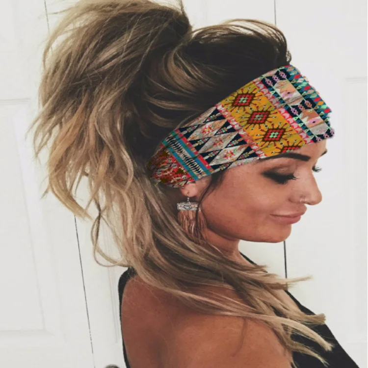 bandana mode vintage large bord imprimé bandeau ethnique cour dames sport bandeau bandana mode vintage large bord imprimé bandeau ethnique cour dames sport bandeau