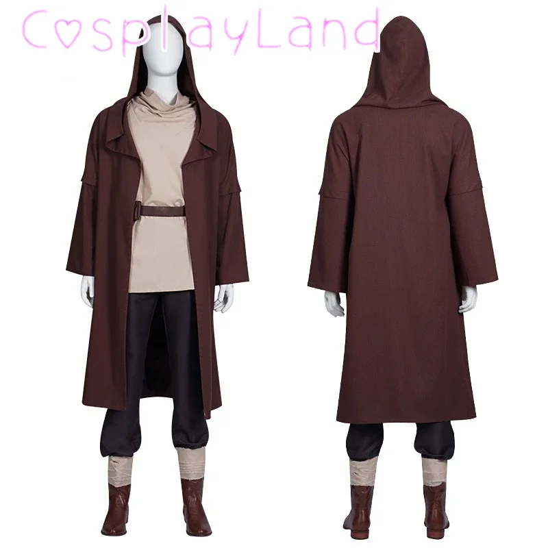 Star de film Cosplay Wars Obi Wan Kenobi Cosplay Costume Jedi Robe adulte hommes Halloween Obi Wan Kenobi Costume tenue sur mesure Star de film Cosplay Wars Obi Wan Kenobi Cosplay Costume Jedi Robe adulte hommes Halloween Obi Wan Kenobi Costume tenue sur mesure