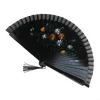 pxpc fan danse espagnole traditionnelle, fan soie double face avec des fournitures fête décoration élégants
