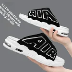 Été nouveau Style coréen décontracté à la mode pantoufles d&rsquo;air pour hommes lettre à la mode vêtements chauds pantoufles de sport