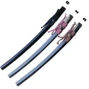 saya fourreau d'épée japonaise, matériau en bois, laqué noir brillant, avec cordon de sageo, gaine d'épée katana, personnalisé disponible