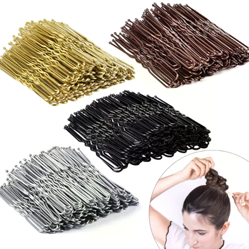 Épingles à cheveux en alliage en forme de U, 50 pièces/sac, 6cm/7cm, pinces à cheveux ondulées, épingles à cheveux simples en métal, Barrettes, outils de coiffure de mariée Épingles à cheveux en alliage en forme de U, 50 pièces/sac, 6cm/7cm, pinces à cheveux ondulées, épingles à cheveux simples en métal, Barrettes, outils de coiffure de mariée