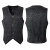 adulte hommes vintage gilet gilet victorien noir steampunk style gothique jacquard hirondelle haut noble costume pour hommes blazer costume