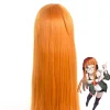 persona 5 sakura futaba cosplay orange cheveux longs raides personnage d'anime habiller casque