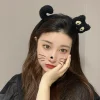 cerceau de cheveux de chat en peluche mignon pour filles, bandeaux d'automne et d'hiver, vêtements de sauna coréens, bandes de sauna de dessin animé, ornements d'accessoires pour cheveux, nouveau