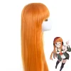 persona 5 sakura futaba cosplay orange cheveux longs raides personnage d'anime habiller casque