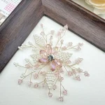 Nouvelle broche de fleur de perle faite à la main pour les femmes accessoire élégant broche de fête de mariage Banquet cadeau fleur de poitrine