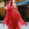 robe hanfu vintage pour femmes, robe de danse sur scène traditionnelle chinoise, costume de cosplay féerique, ensemble hanfu rouge, tenues de princesse élégantes