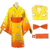 kimet su no yaiba saison 2 agatsuma zenitsu kimono anime cosplay costume kamado tanjirou hashibira inosuke robe kimono imprimée