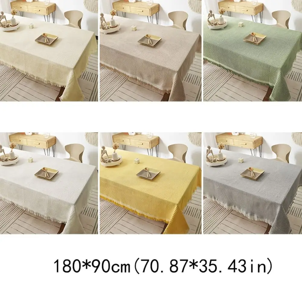 nappe à motif écossais avec pompons, anti poussière, couverture de meubles de style campagnard, rectangulaire, moderne, tapis de pique nique de jardin, salle à manger nappe à motif écossais avec pompons, anti poussière, couverture de meubles de style campagnard, rectangulaire, moderne, tapis de pique nique de jardin, salle à manger